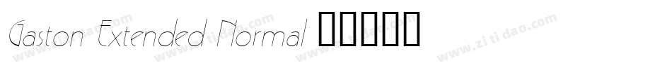 Gaston Extended Normal字体转换